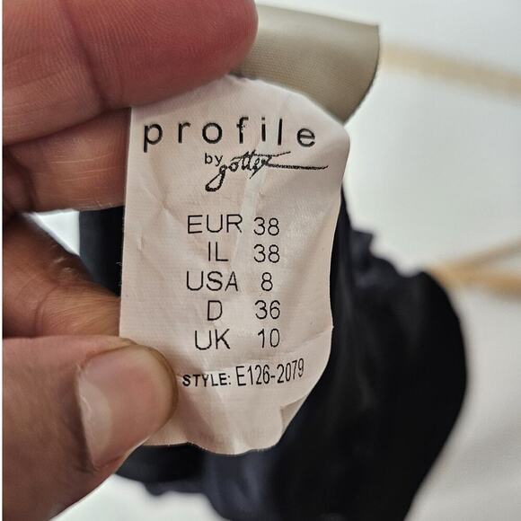 Profile By Gottex Snake Print V Neck One-Piece Black Women's Size 8 - Picture 4 of 4